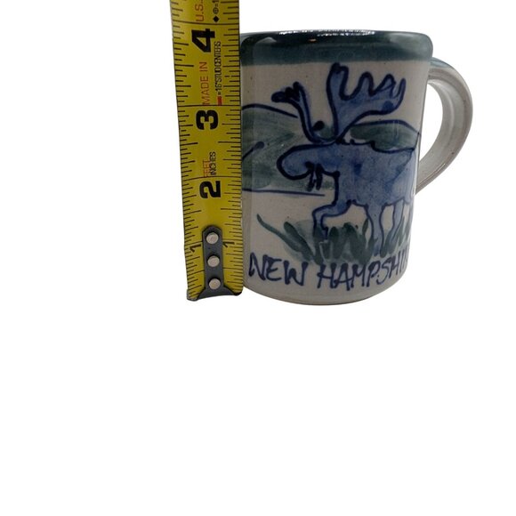 Great Bay Pottery New Hampshire NH Stoneware LG. Coffee Mug/ Moose 2007 Handmade - Picture 5 of 10
